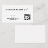 QR Code Honeymoon Fund Wedding Enclosure Card エンクロージャーカード (正面/裏面)