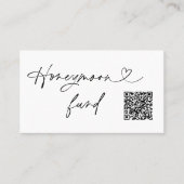 QR Code Honeymoon Request Wedding Enclosure Card 名刺 (正面)