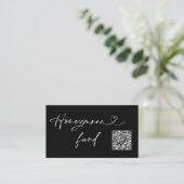 QR Code Honeymoon Request Wedding Enclosure Card 名刺 (スタンド正面)