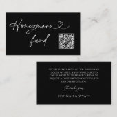 QR Code Honeymoon Request Wedding Enclosure Card 名刺 (正面/裏面)