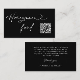 QR Code Honeymoon Request Wedding Enclosure Card 名刺