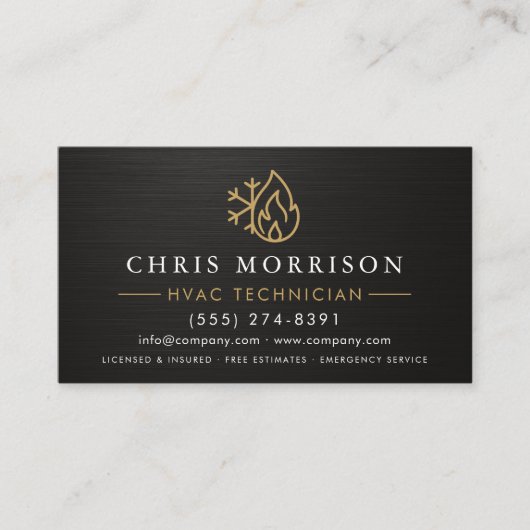 QR Code HVAC Specialist Heating and Air 名刺 (正面)