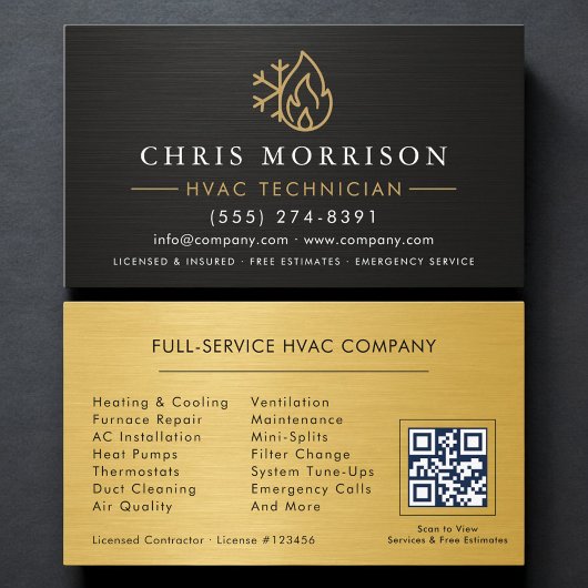 QR Code HVAC Specialist Heating and Air 名刺