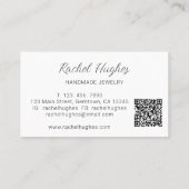 QR Code Jeweler Floral 名刺 (裏面)