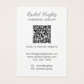 QR Code Jewelry Floral Earrings Display Card (裏面)