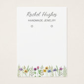 QR Code Jewelry Floral Earrings Display Card (正面)
