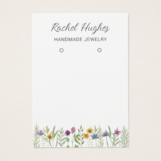 QR Code Jewelry Floral Earrings Display Card (正面)