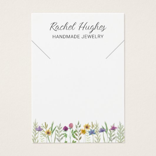 QR Code Jewelry Floral Necklace Display Card (正面)