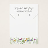 QR Code Jewelry Floral Necklace Display Card (正面)