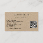 QR Code Landscape Designer Greenery  名刺 (裏面)