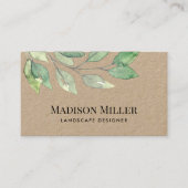 QR Code Landscape Designer Greenery  名刺 (正面)