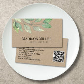 QR Code Landscape Designer Greenery 名刺