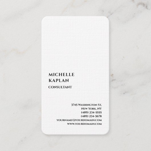 QR Code Linen Modern Professional Exclusive 名刺 (正面)