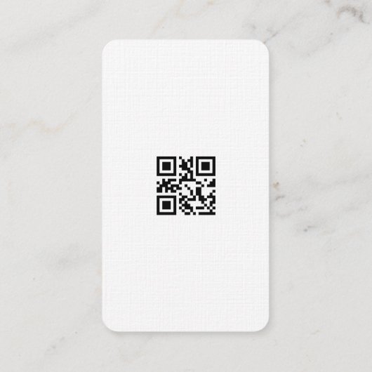 QR Code Linen Modern Professional Exclusive 名刺 (裏面)