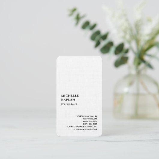 QR Code Linen Modern Professional Exclusive 名刺 (スタンド正面)