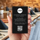 QR Code Logo Black Modern Minimalist Professional 名刺
