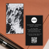 QR Code Logo Black Modern Minimalist Professional 名刺