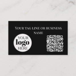  QR Code Logo Black Simple 名刺