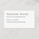 QR Code Logo Black White Modern 名刺 (裏面)