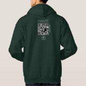 QR Code Logo Green Staff Hoodie パーカ (裏面)