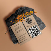 QR Code Logo Modern Kraft Simple Professional 名刺