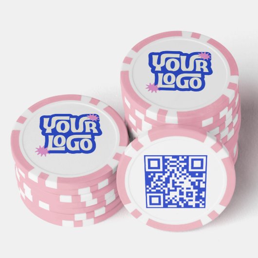QR Code Logo Promotional Business Giveaway ポーカーチップ (積み重ね)
