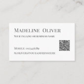 QR Code Logo Simple Soft Pink 名刺 (裏面)