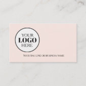 QR Code Logo Simple Soft Pink 名刺 (正面)
