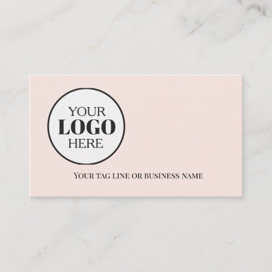 QR Code Logo Simple Soft Pink 名刺 (正面)
