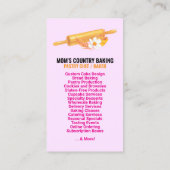 QR Code, Logo & Slogan (Handmade Chef) Cake Bakery 名刺 (裏面)