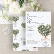 QR Code Love in Bloom Chinoiserie Bridal Shower