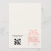 QR Code Love in Bloom Flower Market Bridal Shower 招待状 (裏面)