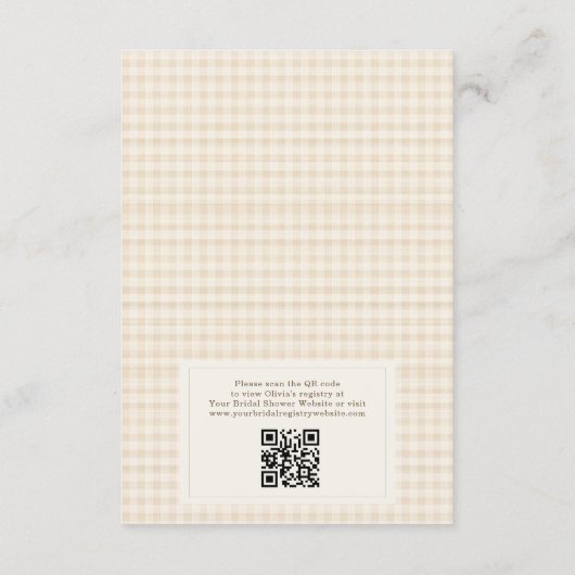 QR Code Love is Brewing Coffee Bridal Shower 招待状 (裏面)