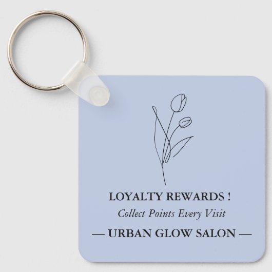 QR Code Loyalty Card Replacement  キーホルダー (正面)