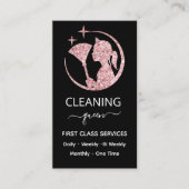 QR code Maid Rose Pink Cleaning Service 名刺 (正面)