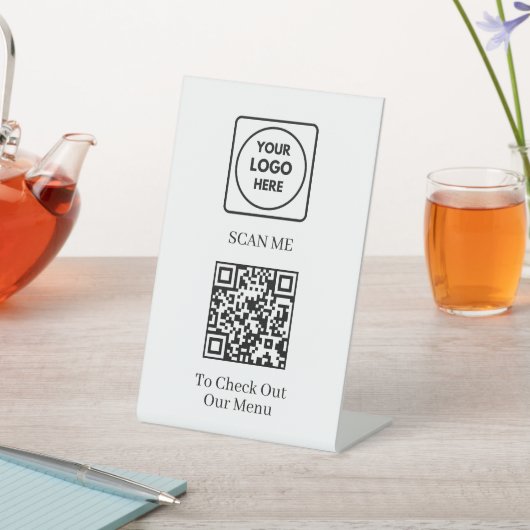 QR Code Menu | Custom Contactless Business Display 台座サイン (インサイチュ)