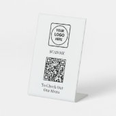 QR Code Menu | Custom Contactless Business Display 台座サイン (正面)