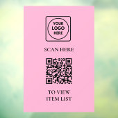 QR Code Menu Scan Business Pro door sign ウィンドウサイン (シート3)