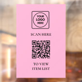 QR Code Menu Scan Business Pro door sign ウィンドウサイン (シート2)