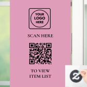 QR Code Menu Scan Business Pro door sign ウィンドウサイン (ホーム)