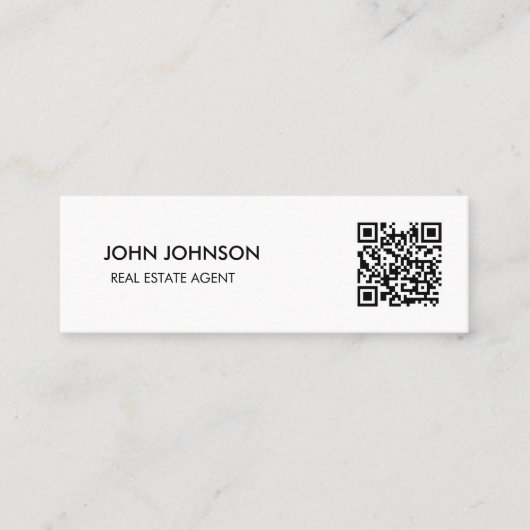 QR Code Mini Business  スキニー名刺 (正面)