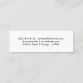 QR Code Mini Business スキニー名刺 (裏面)