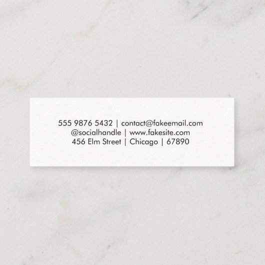 QR Code Mini Business スキニー名刺 (裏面)