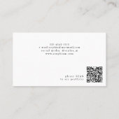 QR code minimalist elegant name script blush 名刺 (裏面)
