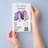 QR Code Modern Beauty Swatch Makeup Artist チラシ (ハンドル)
