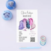 QR Code Modern Beauty Swatch Makeup Artist チラシ (シングル)