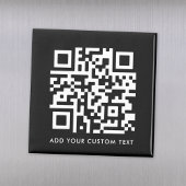 QR Code | Modern Black Custom Text Minimal マグネット