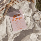 QR Code Modern Colorful Colorful Photo Wedding 招待状