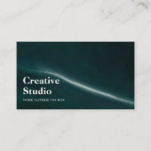 QR Code Modern Green Marble Creative Director  名刺 (正面)