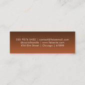 QR Code Modern Mini Business Card スキニー名刺 (裏面)